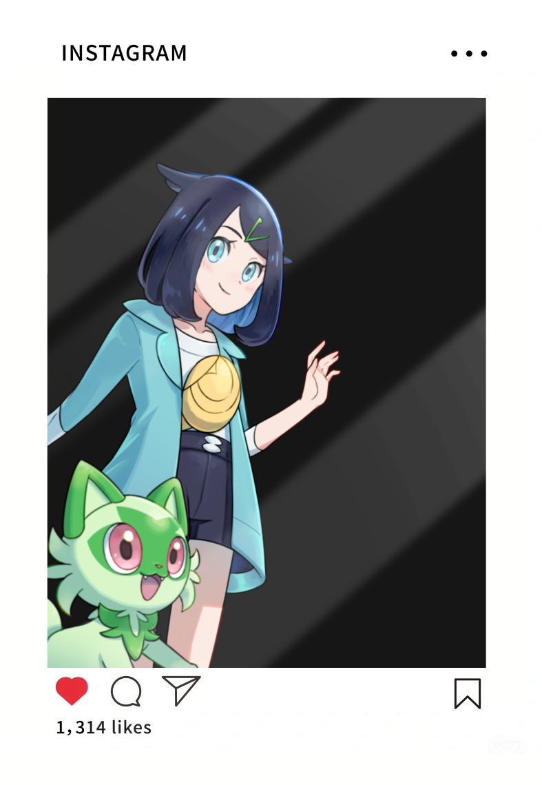 sprigatito and liko (pokemon and 2 more) drawn by yibuzhai