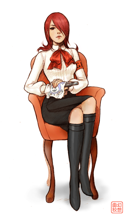 kirijou mitsuru and jack frost (persona and 1 more) drawn by jasmin_darnell