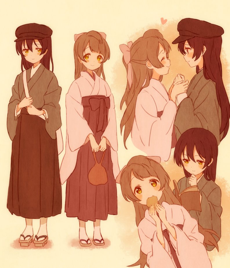 sonoda umi and minami kotori (love live! and 1 more) drawn by cora_stt