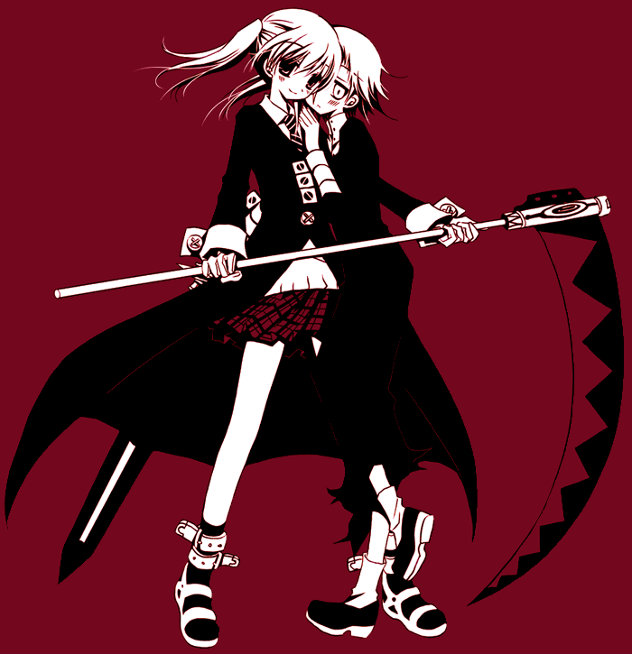 maka albarn, soul evans, crona, and ragnarok (soul eater) drawn by sakurazawa_izumi
