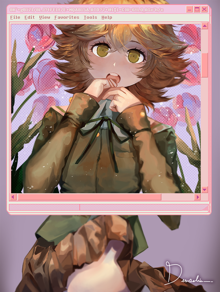 fujisaki chihiro (danganronpa and 1 more) drawn by devselia