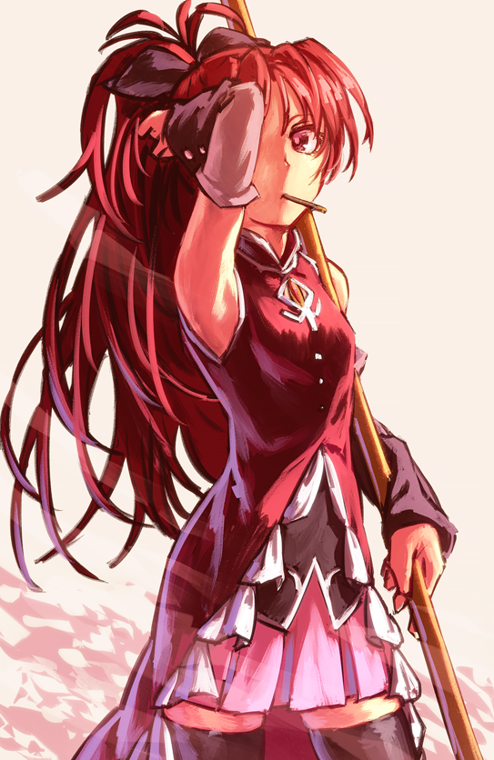 sakura kyoko (mahou shoujo madoka magica) drawn by oyu_udon