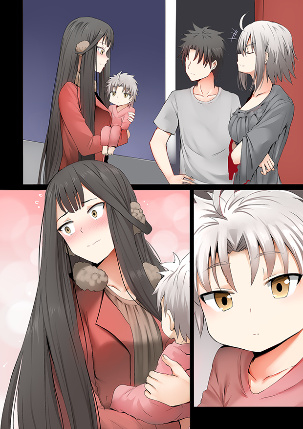 fujimaru ritsuka, jeanne d'arc alter, and semiramis (fate and 2 more) drawn by ginhaha