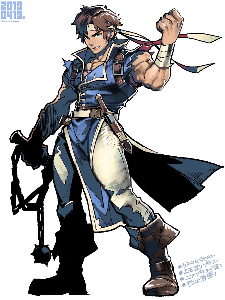 richter belmont (super smash bros. and 2 more) drawn by sasaki_tomomi