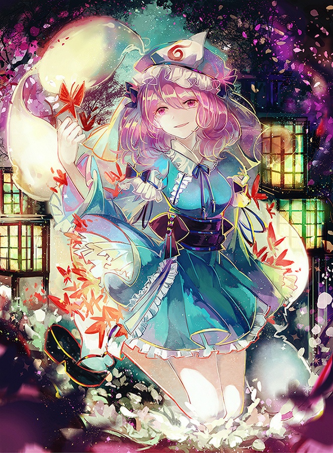 saigyouji yuyuko (touhou and 1 more) drawn by vima