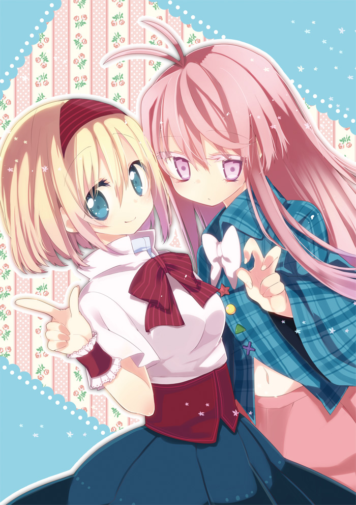 alice margatroid and hata no kokoro (touhou) drawn by oinari_(tensaizoku)