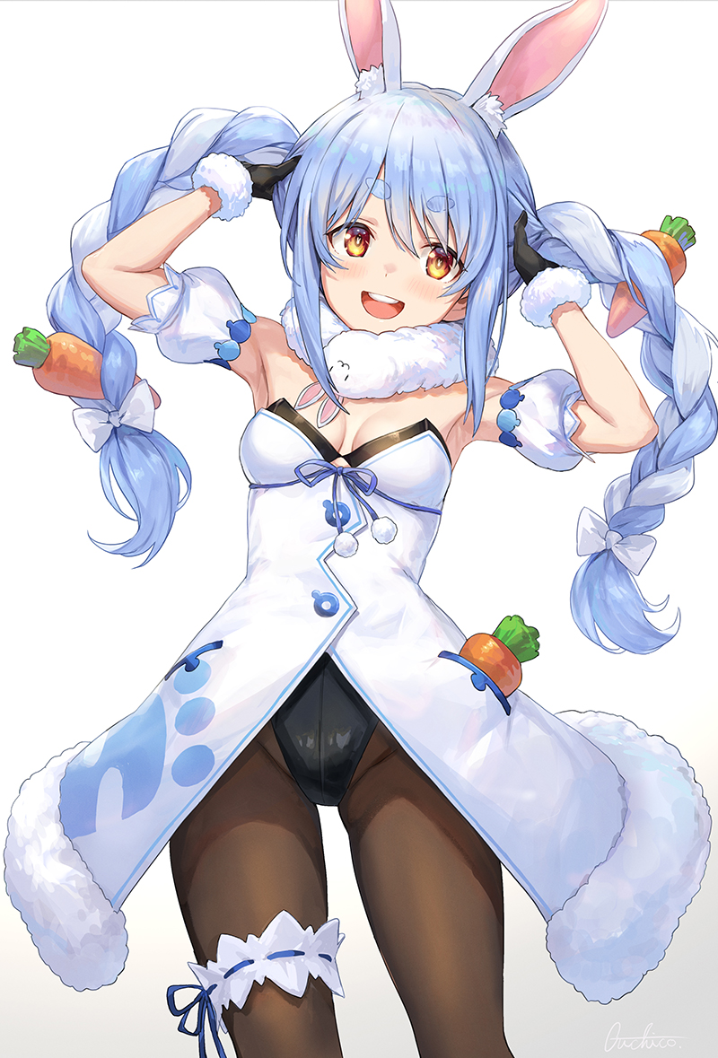 usada pekora and don-chan (hololive) drawn by guchico