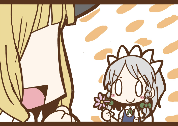 kirisame marisa and izayoi sakuya (touhou) drawn by adomi