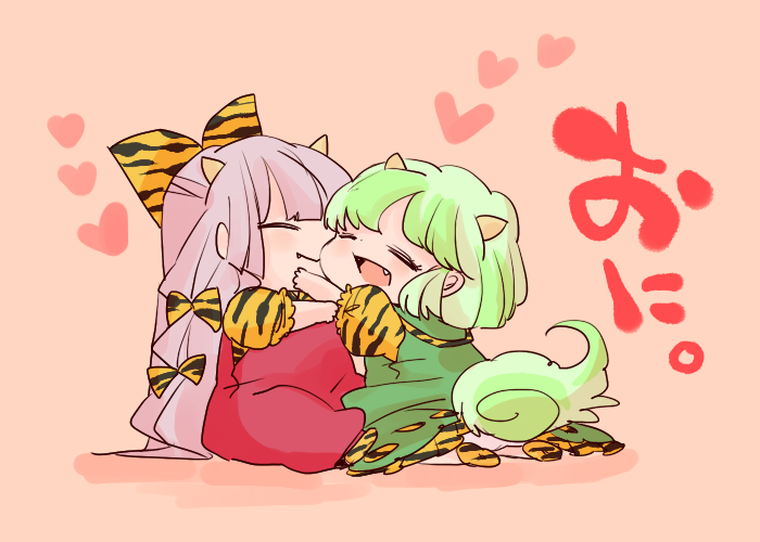 fujiwara no mokou, kamishirasawa keine, and ex-keine (touhou) drawn by komaku_juushoku