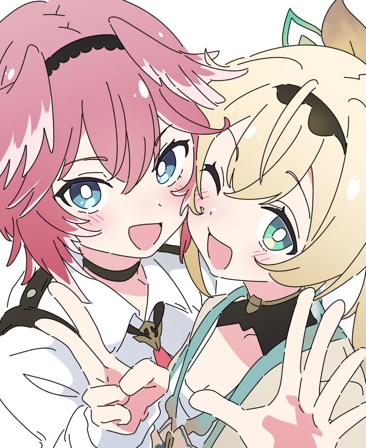 kazama iroha and takane lui (hololive) drawn by ixy