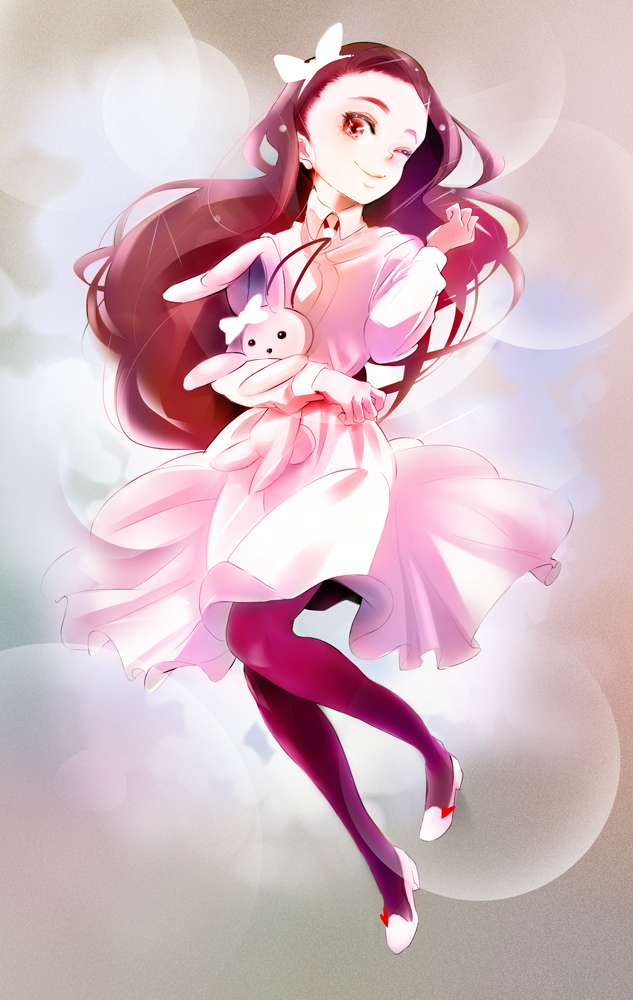 minase iori and usa-chan (idolmaster) drawn by ruguran