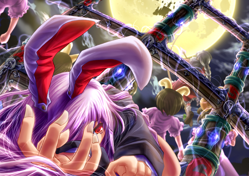 reisen udongein inaba, inaba tewi, and yagokoro eirin (touhou) drawn by amamizu_(myofuu_kai)