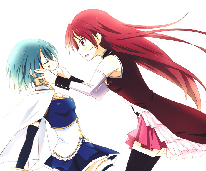 miki sayaka and sakura kyoko (mahou shoujo madoka magica) drawn by hagihara_riku