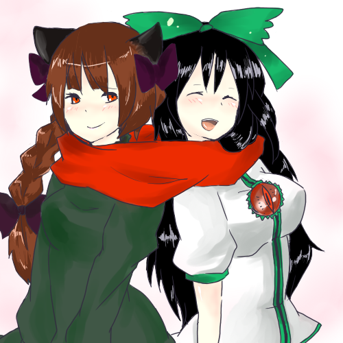 kaenbyou rin and reiuji utsuho (touhou) drawn by tensake