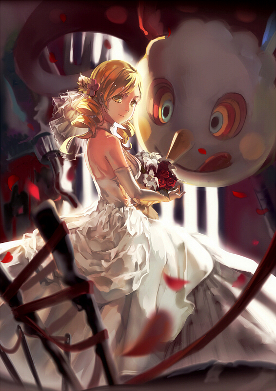 tomoe mami and charlotte (mahou shoujo madoka magica) drawn by rifsom