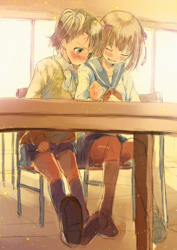 amami haruka and futami ami (idolmaster) drawn by yae_(mono110)