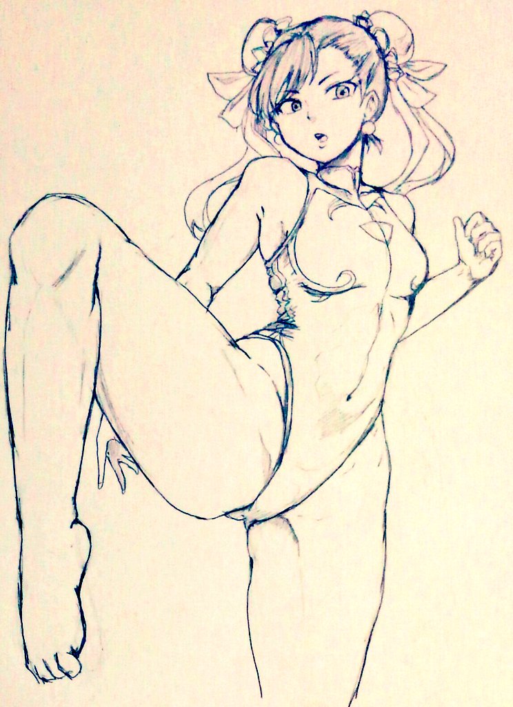 chun-li (street fighter) drawn by d-m_(dii_emu)