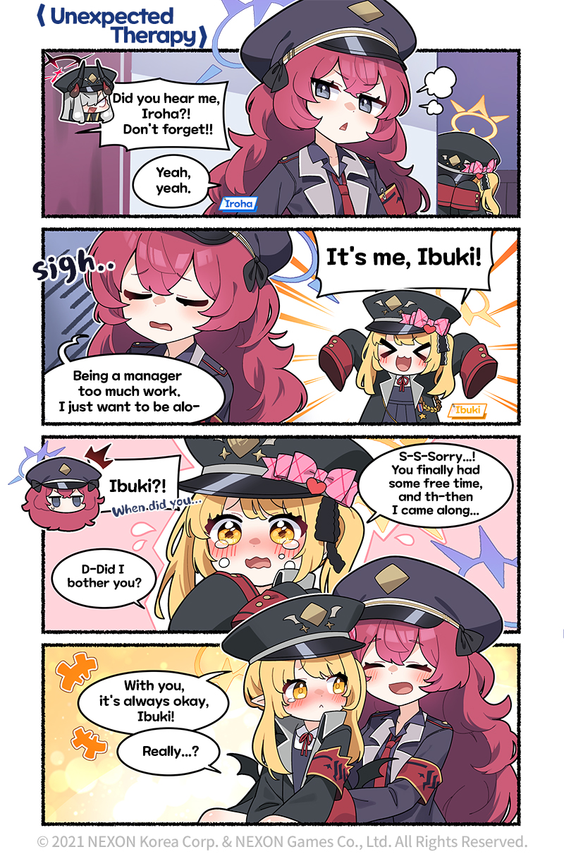 ibuki, iroha, and makoto (blue archive) drawn by donmin_h