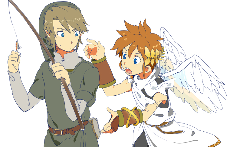 link and pit (the legend of zelda and 3 more) drawn by nikayu