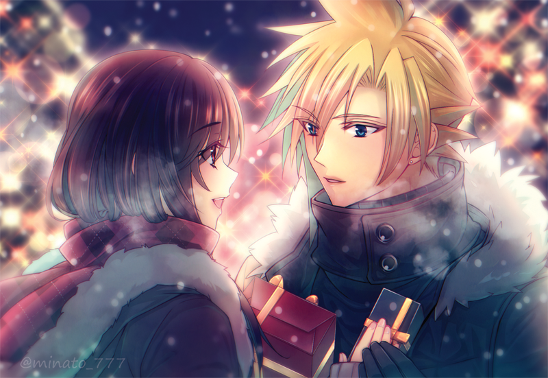tifa lockhart and cloud strife (final fantasy and 1 more) drawn by minato_(ct_777)