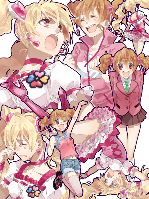 momozono love and cure peach (precure and 1 more) drawn by nakagawa_waka