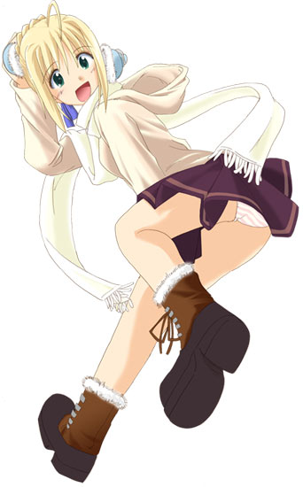 artoria pendragon and saber (fate and 1 more) drawn by fujitsuki