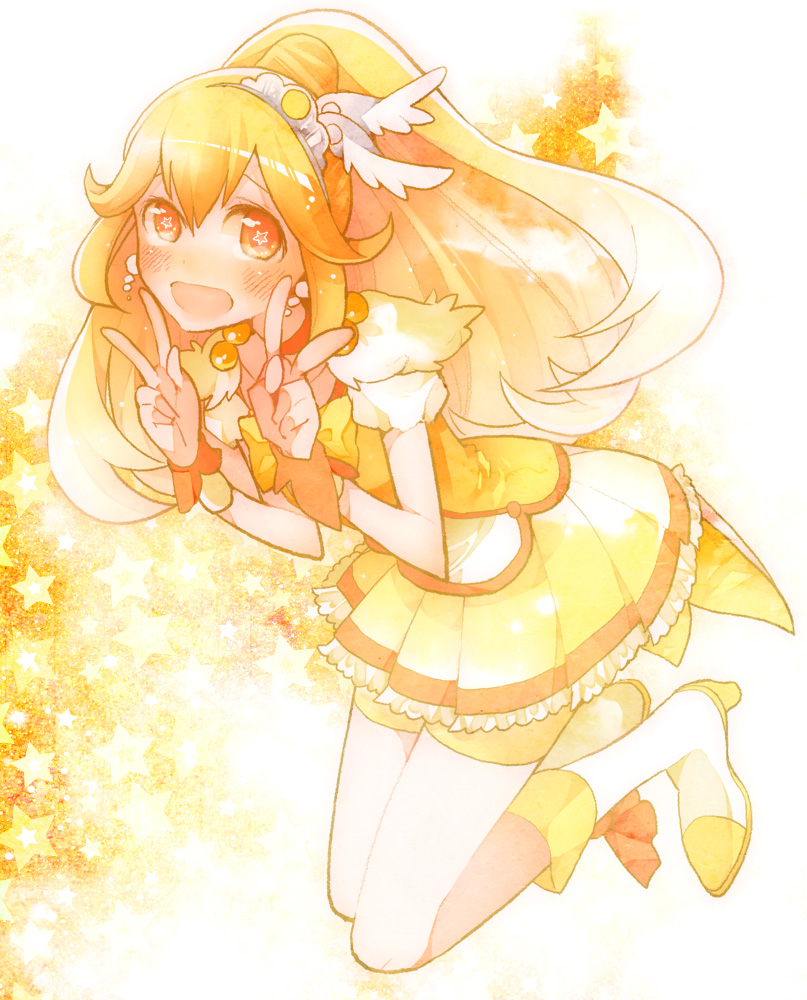 kise yayoi and cure peace (precure and 1 more) drawn by kashi-k