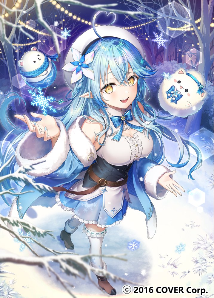 yukihana lamy, daifuku, and yukimin (hololive) drawn by gari_(apollonica)