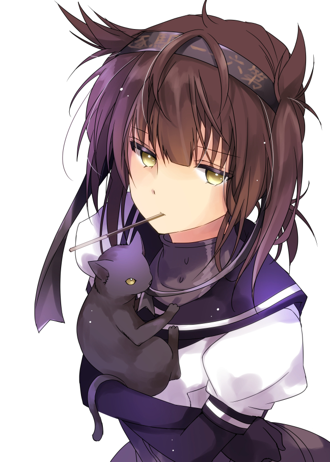 hatsuzuki and unsinkable sam (kantai collection) drawn by konataeru