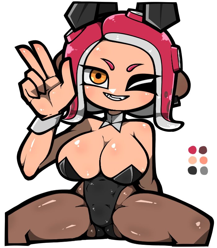 octoling player character and octoling girl (splatoon) drawn by name_omoitukan2