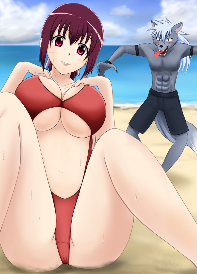 hoshizora ikuyo and wolfrun (precure and 1 more) drawn by fuuma_nagi