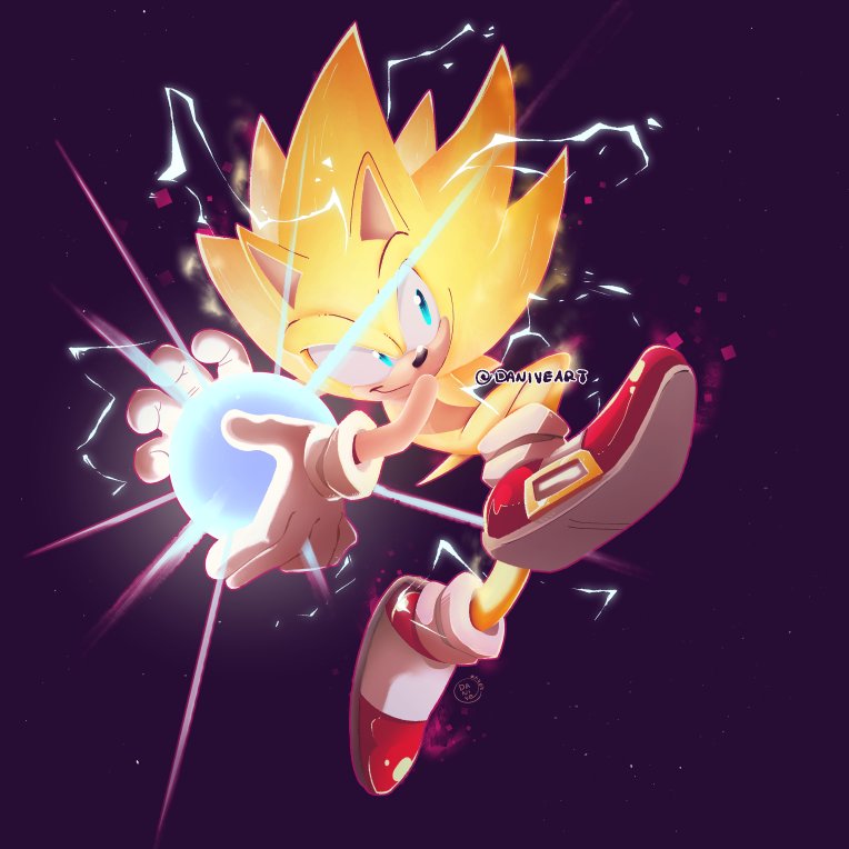 sonic the hedgehog, super sonic, and super sonic 2 (dragon ball and 1 more) drawn by dani_ve