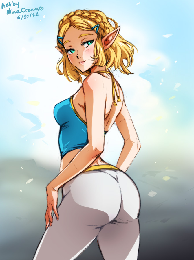 princess zelda (the legend of zelda and 1 more) drawn by mina_cream