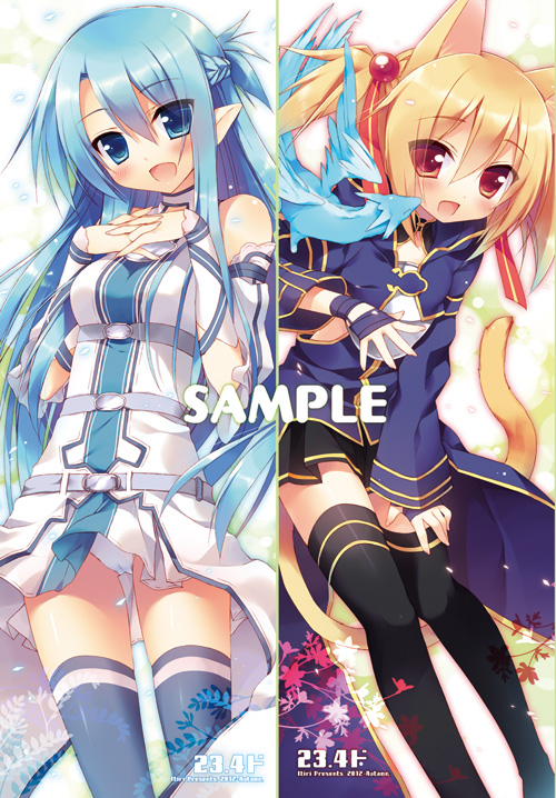 asuna, silica, and pina (sword art online) drawn by sazaki_ichiri