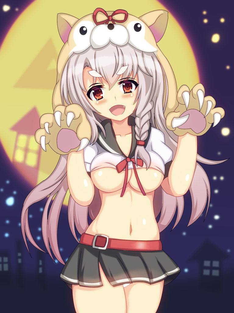 yuudachi (kantai collection and 1 more) drawn by meturyusinzero