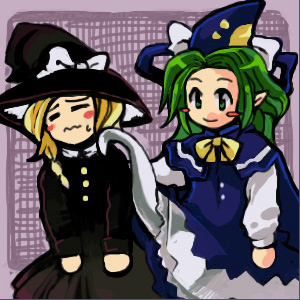 kirisame marisa and mima (touhou) drawn by tako_(plastic_protein)