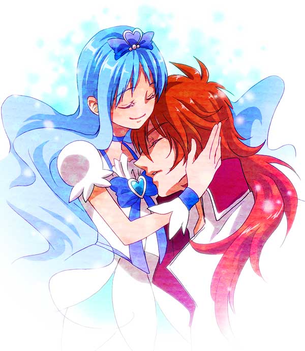 kurumi erika, cure marine, and kumojacky (precure and 1 more) drawn by myk