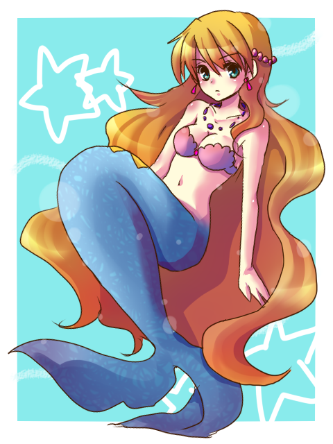 misty and mermaid misty (pokemon) drawn by mokorei