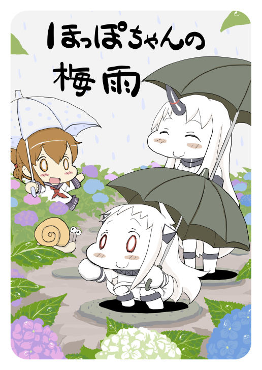 inazuma, northern ocean princess, and seaport princess (kantai collection) drawn by baku_taso
