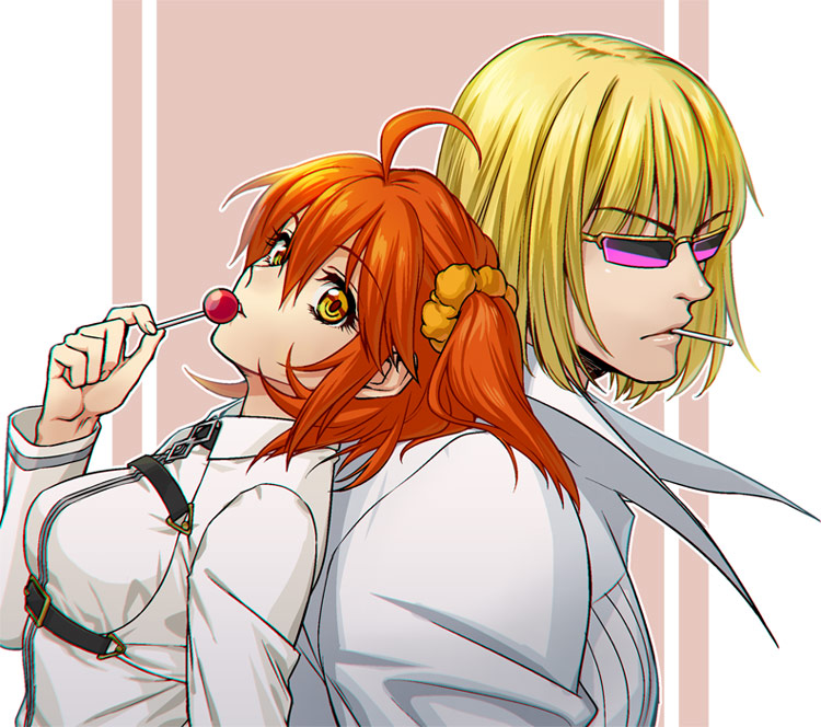 fujimaru ritsuka and sakata kintoki (fate and 1 more) drawn by zanshi