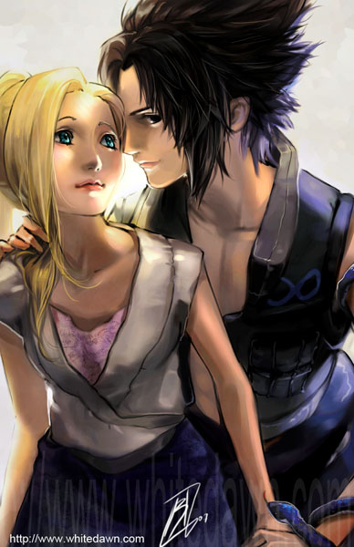 uchiha sasuke and yamanaka ino (naruto and 1 more) drawn by borammy