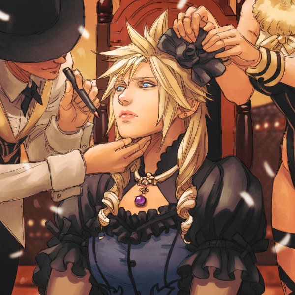 cloud strife (final fantasy and 2 more) drawn by crimson_sun