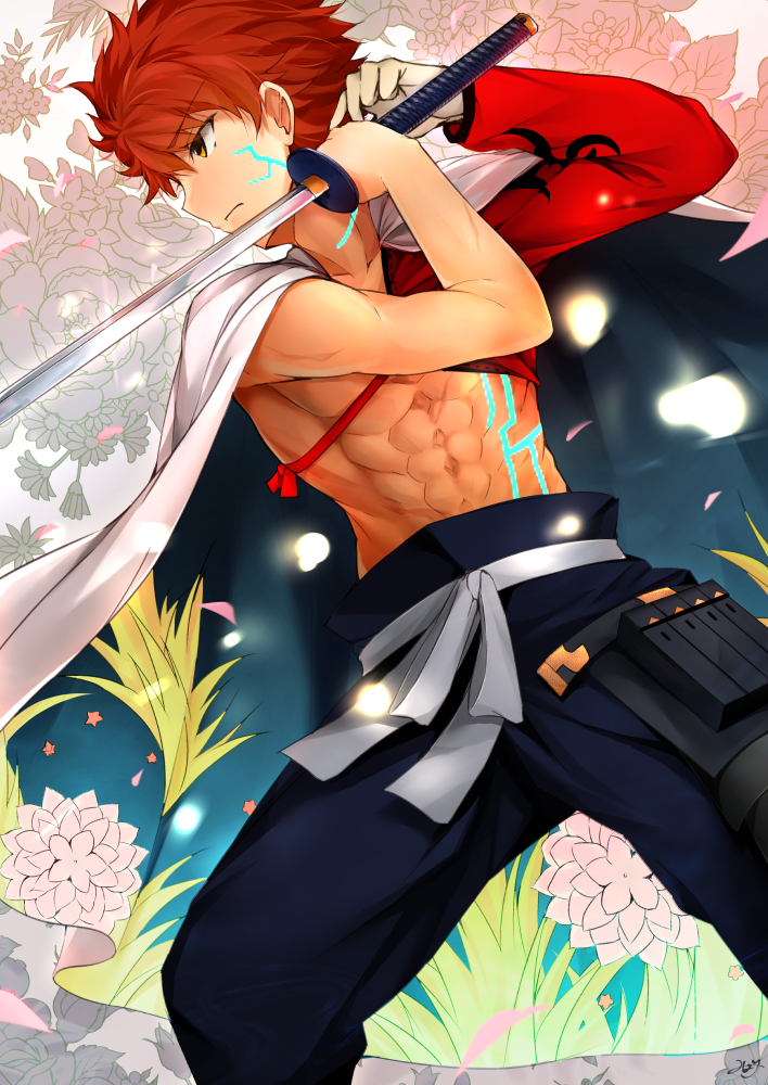 emiya shirou and senji muramasa (fate and 1 more) drawn by minari_(minari37)