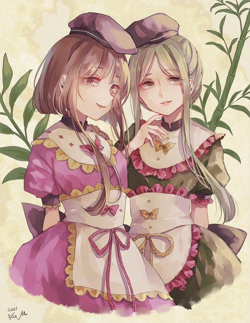 nishida satono and teireida mai (touhou and 1 more) drawn by m_(neteitai10)