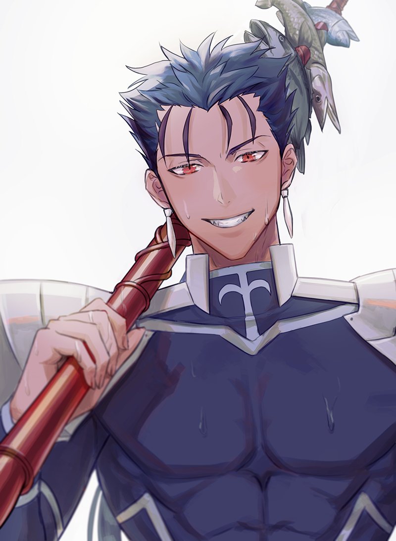 cu chulainn (fate and 1 more) drawn by booduli