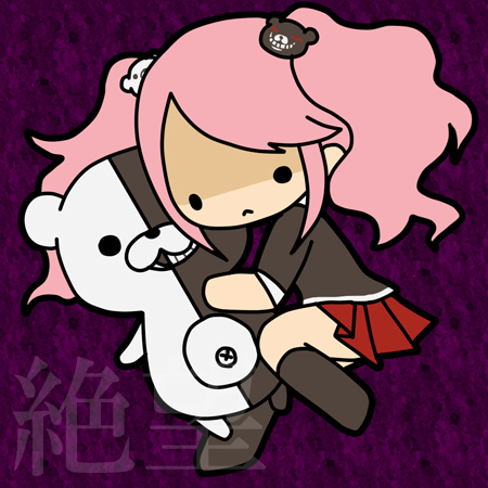 enoshima junko and monokuma (danganronpa and 1 more) drawn by kashiwa_kiseri