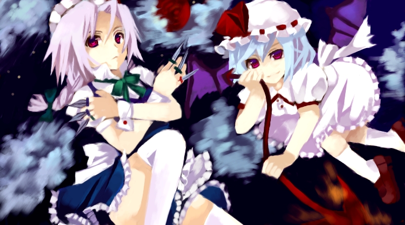 remilia scarlet and izayoi sakuya (touhou) drawn by n-mix