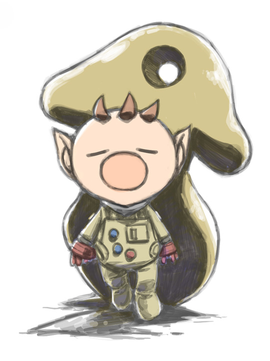 olimar and plasm wraith (pikmin) drawn by naru_(wish_field)