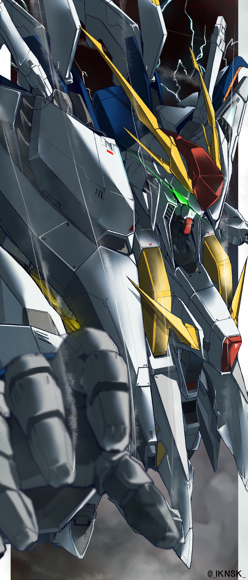 xi gundam (gundam and 1 more) drawn by iknsk