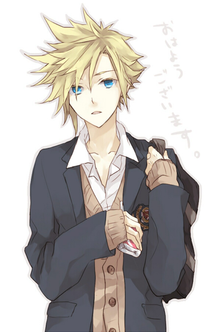 cloud strife (final fantasy and 1 more) drawn by bisuko